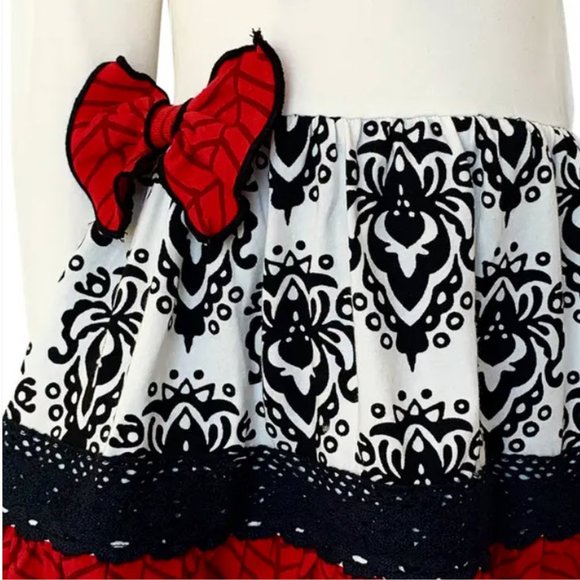 Damask & Polka Dot Ruffle Dress Set - Picture 6 of 9